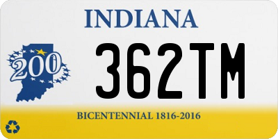 IN license plate 362TM