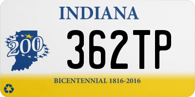 IN license plate 362TP