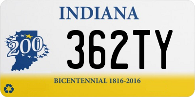 IN license plate 362TY