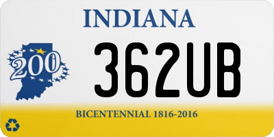 IN license plate 362UB