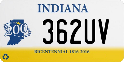 IN license plate 362UV