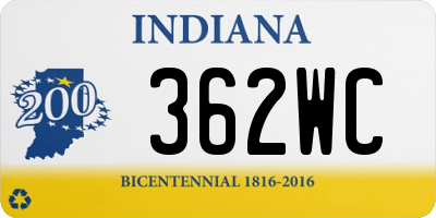 IN license plate 362WC