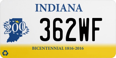 IN license plate 362WF