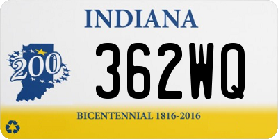 IN license plate 362WQ