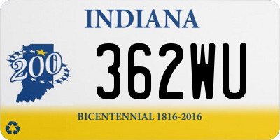 IN license plate 362WU