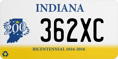 IN license plate 362XC