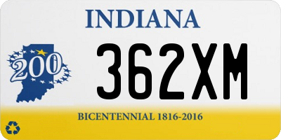 IN license plate 362XM