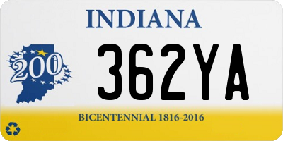 IN license plate 362YA