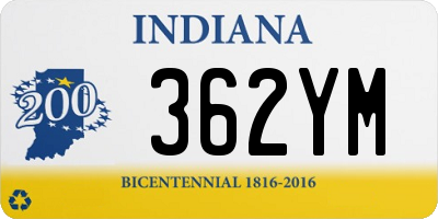 IN license plate 362YM