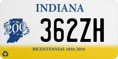 IN license plate 362ZH