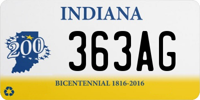 IN license plate 363AG