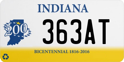 IN license plate 363AT