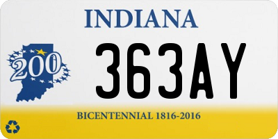 IN license plate 363AY