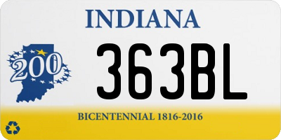 IN license plate 363BL