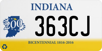 IN license plate 363CJ