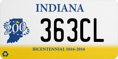 IN license plate 363CL