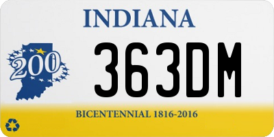 IN license plate 363DM