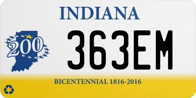 IN license plate 363EM