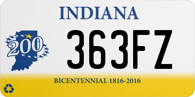 IN license plate 363FZ