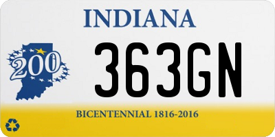 IN license plate 363GN