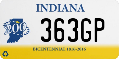 IN license plate 363GP