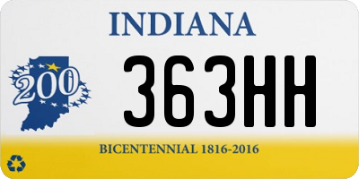 IN license plate 363HH