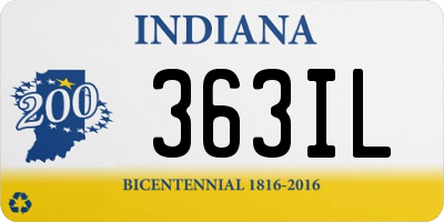 IN license plate 363IL