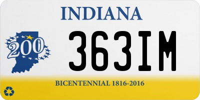 IN license plate 363IM