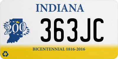 IN license plate 363JC