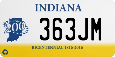 IN license plate 363JM