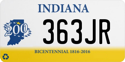 IN license plate 363JR