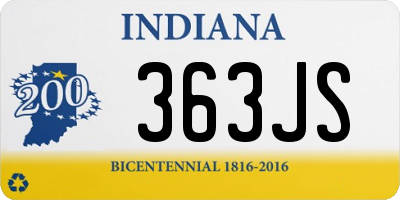 IN license plate 363JS