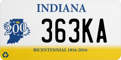 IN license plate 363KA