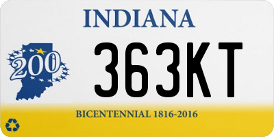 IN license plate 363KT