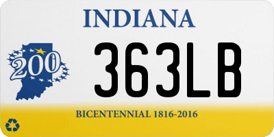 IN license plate 363LB