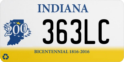 IN license plate 363LC