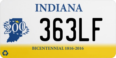 IN license plate 363LF