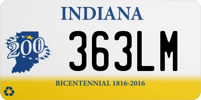 IN license plate 363LM