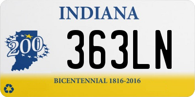 IN license plate 363LN