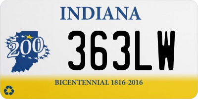 IN license plate 363LW