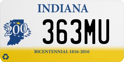 IN license plate 363MU