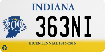 IN license plate 363NI