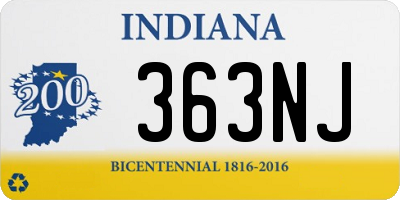 IN license plate 363NJ