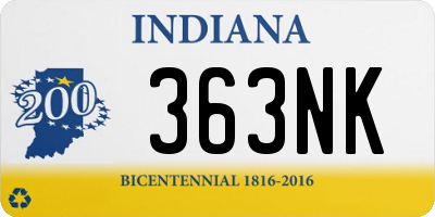 IN license plate 363NK