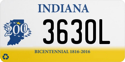 IN license plate 363OL