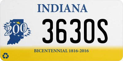 IN license plate 363OS