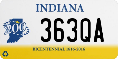 IN license plate 363QA