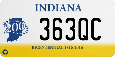 IN license plate 363QC