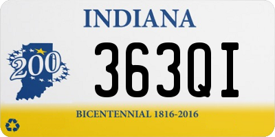 IN license plate 363QI