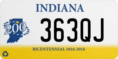 IN license plate 363QJ